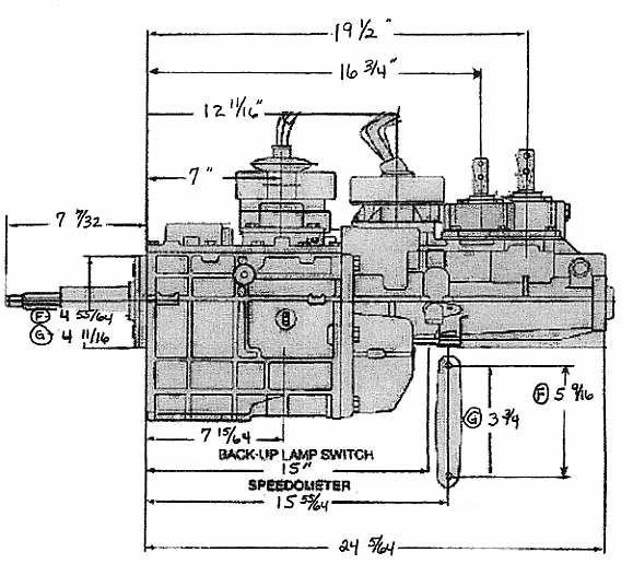 Ford t56 transmission dimensions